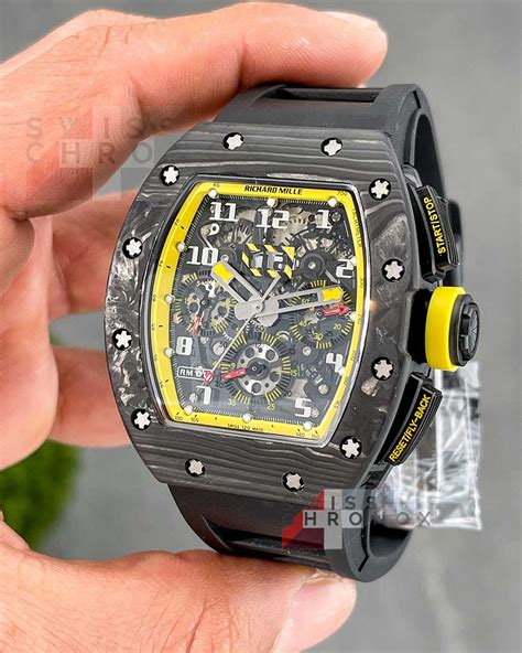 yellow richard mille watch|richard mille iced watch.